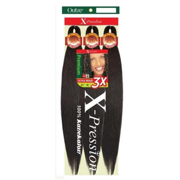 Xpression Pre Stretched Ombre Braids Hair Extensions x 3bundles in a Pack -  50